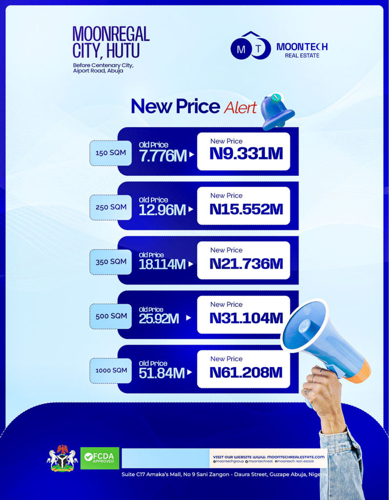 What ₦10M, ₦50M, and ₦100M Buys You in Abuja. moonregaal city hutu price increase 1