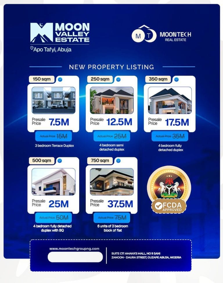 Moon Valley Estate, Apo Tafyi Abuja